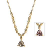 D'Joy AAA Turkizite and Yellow Sapphire Necklace 18-20 Inches in 18K Vermeil Yellow Gold Over Sterling Silver 1.50 ctw