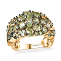 Brazilian Mint Garnet Cluster Ring in 18K Vermeil YG Over Sterling Silver (Size 6.0) 2.85 ctw - Sticky add to cart bar