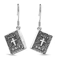 D'Joy Artisan Crafted Sterling Silver Holy Cross Bible Earrings (5.35 Grams) (Del. in 5-7 Days) - Sticky add to cart bar