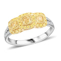 JCK Modani Closeout 14K White and Yellow Gold Natural Yellow and White Diamond (SI) Ring (Size 5.0) (Delivery in 10-12 Days) 0.93 ctw - Sticky add to cart bar