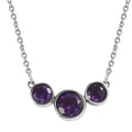 African Amethyst Necklace (18 Inches) in Stainless Steel 2.10 ctw - Sticky add to cart bar