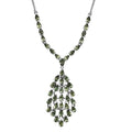 D'Joy Andranomaro Green Apatite Waterfall Necklace 18-20 Inches in Rhodium Over Sterling Silver 10.40 ctw - Sticky add to cart bar