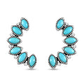 Artisan Crafted Sleeping Beauty Turquoise Earrings in Sterling Silver 2.00 ctw - Sticky add to cart bar