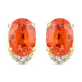 Luxoro AAA Songea Sapphire and I2 Diamond 2.20 ctw Stud Earrings in 10K Yellow Gold - Sticky add to cart bar