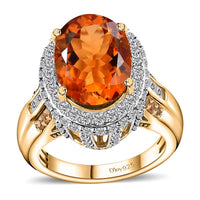 TLV Santa Ana Madeira Citrine, Multi Gemstone Ring in 14K Vermeil YG Over Sterling Silver (Size 7.0) 7.00 ctw