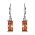 Morganique Quartz (Triplet) Lever Back Earrings in Rhodium Over Sterling Silver 5.25 ctw - Sticky add to cart bar