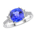 Certified & Appraised Rhapsody 950 Platinum AAAA Tanzanite and E-F VS Diamond Ring (Size 6.0) 5 Grams 4.00 ctw With Free Tanzanite Book - Sticky add to cart bar