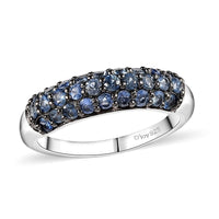 TLV Narsipatnam Alexandrite Band Ring in Rhodium Over Sterling Silver (Size 7.0) 1.15 ctw