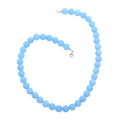 Blue Calcite Beaded Necklace 18 Inches in Sterling Silver 300.00 ctw - Sticky add to cart bar