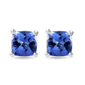 Tanzanite Solitaire Stud Earrings in Rhodium Over Sterling Silver 1.25 ctw - Sticky add to cart bar
