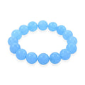 Blue Calcite Beaded Stretch Bracelet 100.00 ctw - Sticky add to cart bar