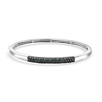 Premium Narsipatnam Alexandrite 2.25 ctw Bangle Bracelet in Rhodium Over Sterling Silver (7.25 In)