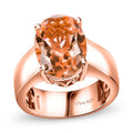 Morganique Quartz Solitaire Ring in 18K Vermeil RG Over Sterling Silver (Size 6.0) 5.85 ctw - Sticky add to cart bar