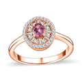 Premium Mahenge Spinel, Diamond (0.35 cts) Double Halo Ring in 18K Vermeil RG Over Sterling Silver (Size 6.0) 0.70 ctw - Sticky add to cart bar