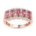 Premium Mahenge Spinel and White Zircon Ring in 18K Vermeil Rose Gold Over Sterling Silver 1.50 ctw - Sticky add to cart bar