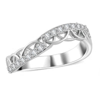 Simulated Diamond Ring in Silvertone (Size 10.0)