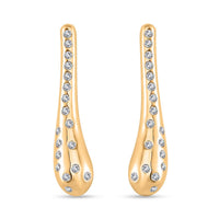Simulated Diamond Earrings in Silvertone and Stainless Steel 0.40 ctw
