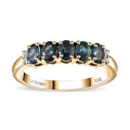 Luxoro 10K Yellow Gold Premium Monte Belo Indicolite, Diamond (I2) Ring (Size 6.0) 1.10 ctw - Sticky add to cart bar