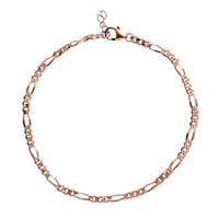 14K RG Over Sterling Silver Anklet (9 Inches) (5.28 g)