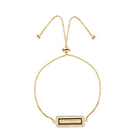 Clarte Black Tie Collection Moissanite Bolo Bracelet in Vermeil Yellow Gold Over Sterling Silver 0.50 ctw
