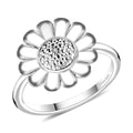 Diamond Accent Floral Diamond Ring in Sterling Silver (Size 10.0) - Sticky add to cart bar