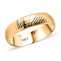 10K Yellow Gold Water Ripples Band Ring (Size 10.0) (1.75 g)