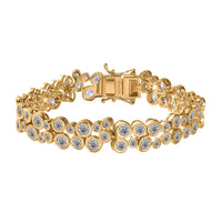 Moissanite Bracelet in 18K Vermeil YG Over Sterling Silver (6.50 In) 8.60 ctw