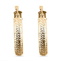 Diamond Cut Hoop Earrings in 10K Yellow Gold 1.50 Grams - Sticky add to cart bar