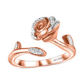 Karis Diamond Accent Bypass Ring in 18K RG Plated (Size 10.0) - Sticky add to cart bar