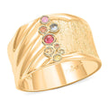 Clarte Kalidoscope Collection Multi Sapphire and Moissanite Ring in Vermeil Yellow Gold Over Sterling Silver 0.25 ctw - Sticky add to cart bar