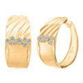Clarte Kalidoscope Collection Moissanite Hoop Earrings in Vermeil YG Over Sterling Silver 0.40 ctw - Sticky add to cart bar