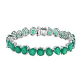 Karis Green Onyx 40.60 ctw Bracelet in Platinum Bond (7.25 In) - Sticky add to cart bar