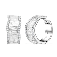 Clarte Sable Collection Moissanite Hoop Earrings in Vermeil Yellow Gold Over Sterling Silver 0.80 ctw