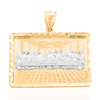10K Yellow and White Gold Last Supper Pendant 5.50 Grams