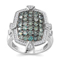 TLV Narsipatnam Alexandrite, White Zircon Ring in Rhodium Over Sterling Silver (Size 10.0) 2.40 ctw - Sticky add to cart bar