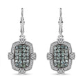 TLV Narsipatnam Alexandrite, White Zircon Lever Back Earrings in Rhodium Over Sterling Silver 2.30 ctw - Sticky add to cart bar