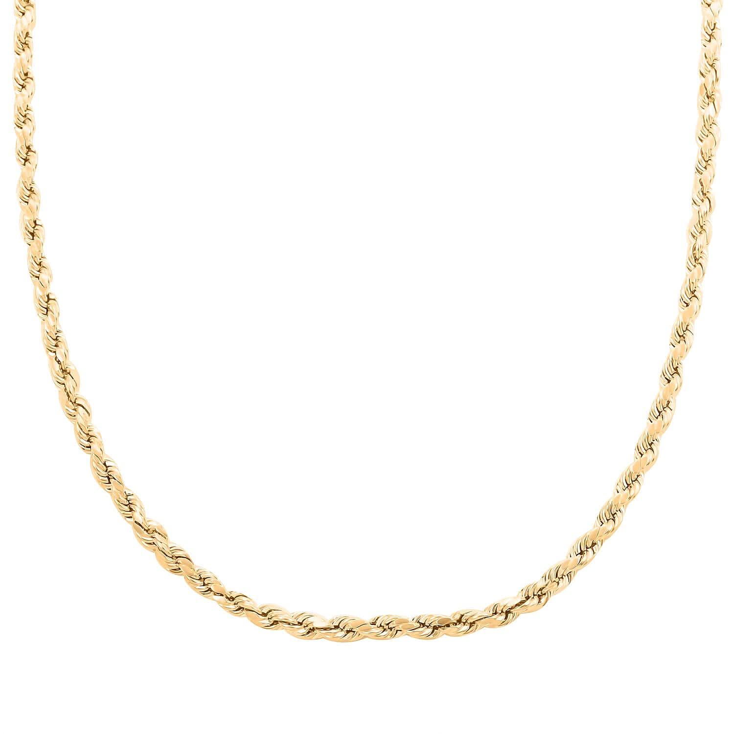 6mm Rope Chain Necklace in 10K Yellow Gold 13.60 Grams 26 Inches