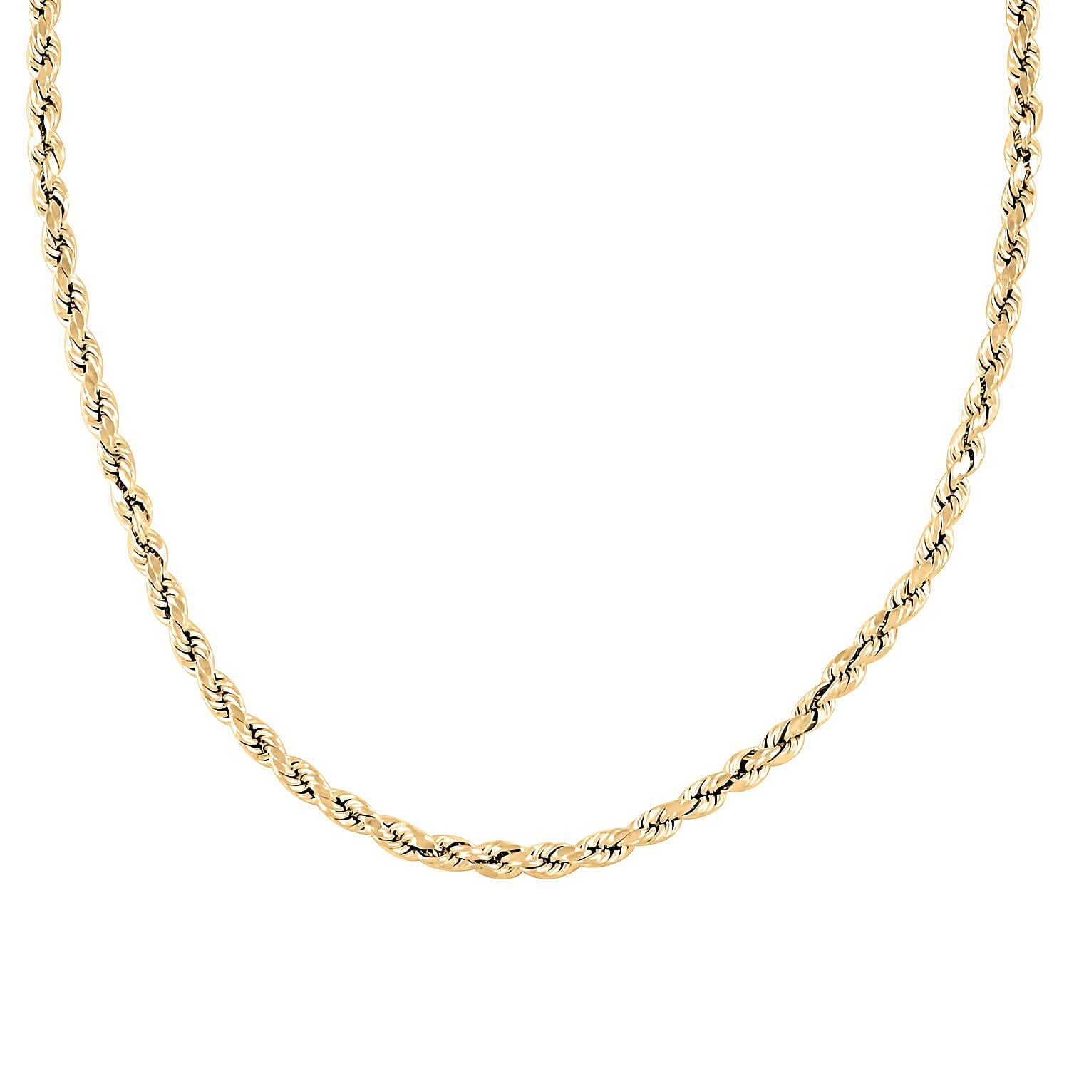 10K Yellow Gold 5.5mm Rope Chain Necklace 28 Inches 14.30 Grams