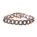 Natural Champagne Diamond Bracelet in Vermeil Rose Gold Over Sterling Silver (7.50 In) 4.00 ctw - Sticky add to cart bar