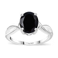 Thai Black Spinel 3.30 ctw Infinity Shank Ring in Sterling Silver (Size 10.0) - Sticky add to cart bar