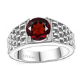 Karis Mozambique Garnet Solitaire Ring in 18K YG Plated (Size 12.0) 2.25 ctw - Sticky add to cart bar
