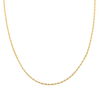 18K Yellow Gold 1.5mm Rope Chain Necklace 20 Inches 1.60 Grams