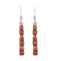 Santa Fe Style Multi Gemstone Earrings in Sterling Silver 6.00 ctw - Sticky add to cart bar