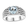 Karis Sky Blue Topaz 2.25 ctw Solitaire Ring in Platinum Bond (Size 10.0) - Sticky add to cart bar