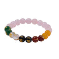Galilea Rose Quartz and Multi Gemstone 140.00 ctw Beaded Bracelet (6.5-7.0In) - Sticky add to cart bar