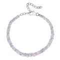 AAA Moon Glow Moonstone Beaded Bracelet in Rhodium Over Sterling Silver (7.25-9.25In) 31.45 ctw - Sticky add to cart bar