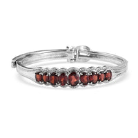 Brazilian Citrine Bangle Bracelet With Adjustable Lock in Stainless Steel (7.25 in) 5.75 ctw