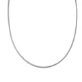 STEELTIME Foxtail Necklace 24 Inches in ION Plated Rhodium Stainless Steel 18.30 Grams - Sticky add to cart bar