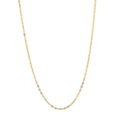 Adjustable Diamond-cut Circle Chain Necklace 24 Inches in 14K Rose Gold Over Sterling Silver 2.60 Grams - Sticky add to cart bar