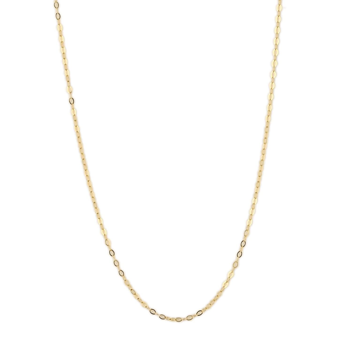 Adjustable Diamond-cut Circle Chain Necklace 24 Inches in 14K Rose Gold Over Sterling Silver 2.60 Grams (1)